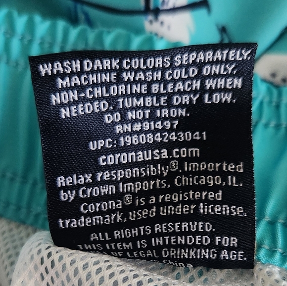 ๐๏ธ Corona Tropical Board Shorts โ Menโs 2XL 44/46, NWT, Beach Swim Trunks - Picture 14 of 16